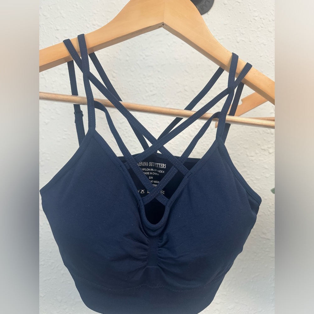 Zenana Outfitters Navy and Sage Sports Bras - Picture 11 of 16